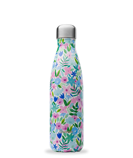 Qwetch Bouteille isotherme inox flora bleu 500ml - 10171